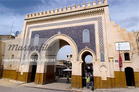 Blue Gate (Bab Boujloude), Fez, Morocco, North Africa, Africa