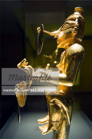 Gold sculpture in the Museo del Oro (Gold Museum), Bogota, South America