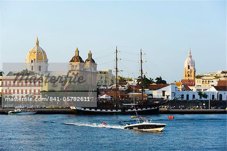 Hafengelände, Altstadt, UNESCO Weltkulturerbe, Cartagena, Kolumbien, Südamerika