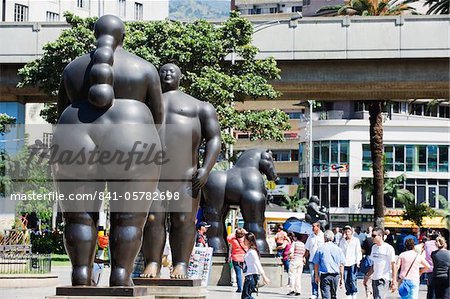 Sculptures de Fernando Botero, Plazoleta de las Esculturas, Medellin, Colombie, Amérique du Sud