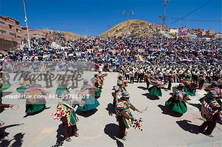 Tänzer an Anata Andina Erntedankfest, Karneval, Oruro, Bolivien, Südamerika