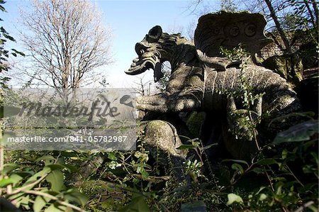 Parco dei Monstri (Garten der Monster), Sacro Bosco, Bomarzo Gärten, Viterbo, Latium, Italien, Europa