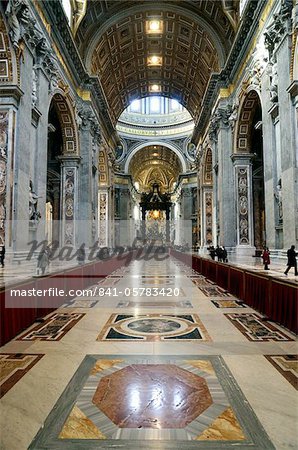 Interieur des Petersdom, Piazza San Pietro (St. Peter's Square), Vatikanstadt, Rom, Latium, Italien, Europa