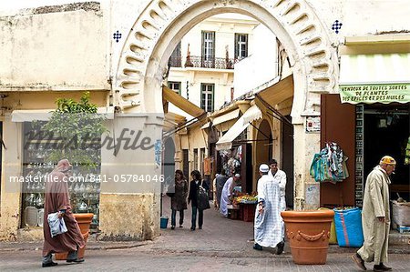 Petit Socco entrance, Tangier, Morocco, North Africa, Africa