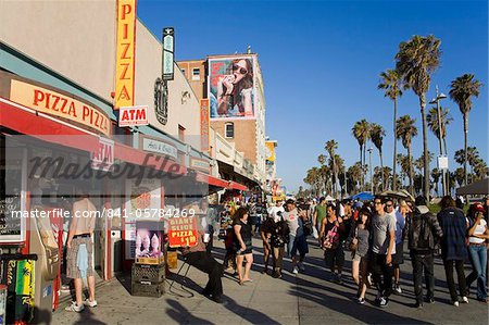 Stores on Venice Beach boardwalk, Los Angeles, California, United States of America, North America