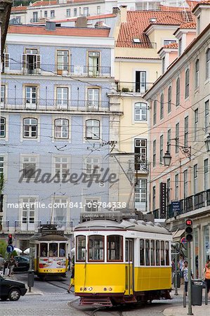 Tram Praca Da Figueira, quartier de Rossio, Lisbonne, Portugal, Europe