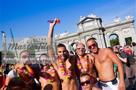 Gay Pride 2009, Puerta de Alcala, Madrid, Spanien, Europa