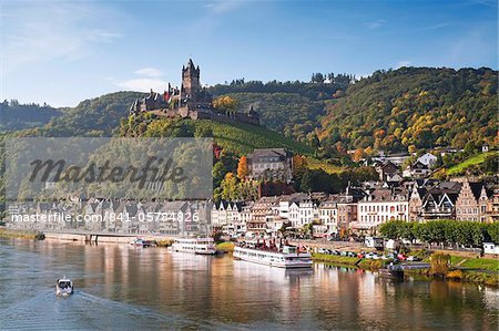 Reichsburg Castel, Cochem, Moselle river, Rhénanie-Palatinat, Allemagne, Europe