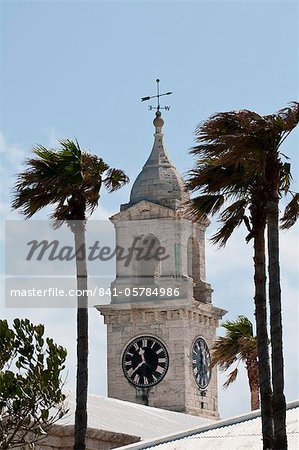 Tour de l'horloge (centre commercial) à l'arsenal Royal, les Bermudes, l'Amérique centrale