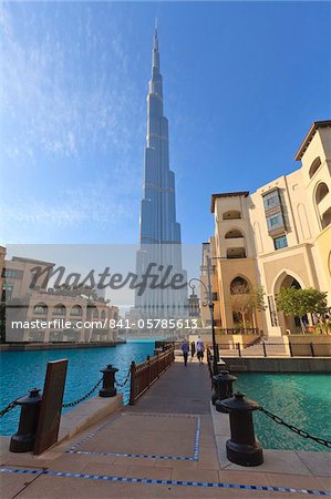 Burj Khalifa und das Palace Hotel, Innenstadt, Dubai, Vereinigte Arabische Emirate, Naher Osten