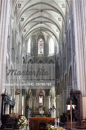 Choeur cathédrale Notre-Dame de Bayeux, Bayeux, Normandie, France, Europe