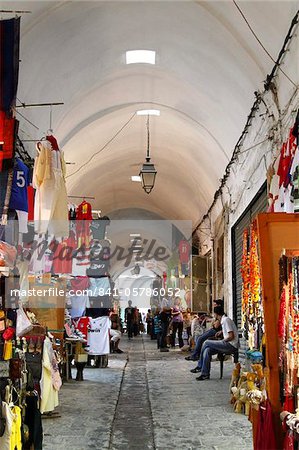 Covered alley in the Medina, Tunis, Tunisia, North Africa, Africa