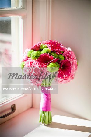 Wedding Bouquet on Window Sill