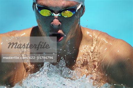 Close-up of Young Swimmer