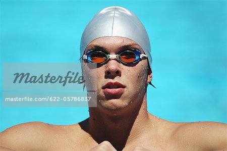 Close-up of Young Male Swimmer