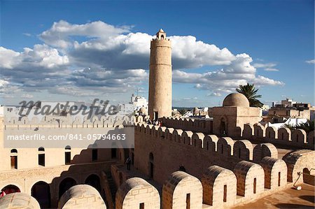 Ribat, monastic fortress viewed from the roof, Medina, Sousse, Tunisia, North Africa, Africa Ribat, monastic fortress viewed from the roof, Medina, Sousse, Tunisia, North Africa, Africa