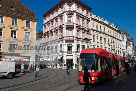 Straßenbahn, Hauptplatz, Graz, Steiermark, Österreich, Europa