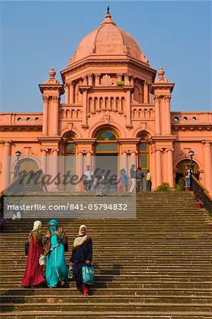 Rosa farbigen Ahsan Manzil Palast in Dhaka, Bangladesch, Asien