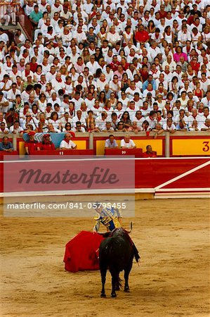 Bullfight, San Fermin festival, Pamplona, Navarra (Navarre), Spain, Europe