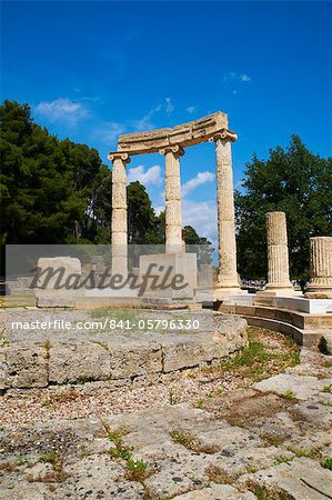 Exedra des Herodes Atticus, Ausgrabungsstätte, Olympia, UNESCO World Heritage Site, Griechenland, Europa