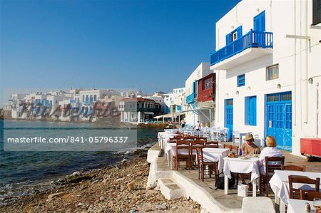 Quartier ancien de Alefkandra (petite Venise), Mykonos, Cyclades, îles grecques, Grèce, Europe