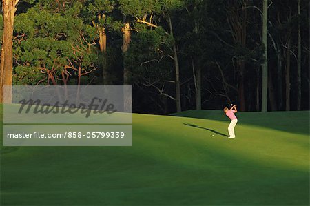 Young Golfer Playing