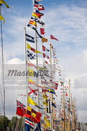 Rows of different national flags
