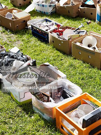 Domestic gear in boxes ready to be moved