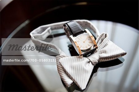Fliege und Armbanduhr Fliege und Armbanduhr