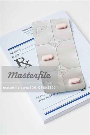 Rezept-Pad und Tabletten, Birmingham, Alabama, USA