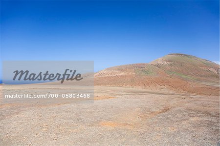 Aride Landschaft in der Nähe von Tarrafal, Sao Nicolau, Kap Verde, Afrika