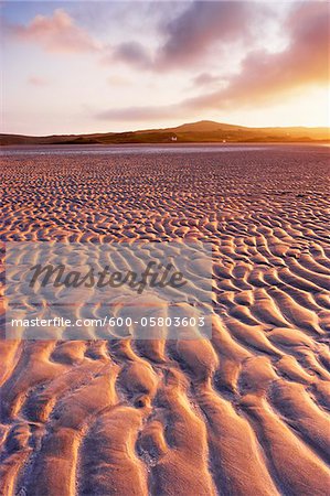 Sand Ripples on Beach at Dawn, Isle of Lewis, Outer Hebrides, Scotland