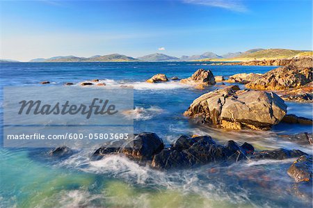 Rugged Coastline along Sound of Taransay, Isle of Harris, Outer Hebrides, Scotland