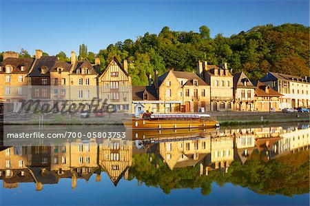 Dinan und Rance Fluß, Cotes-d ' Armor, Bretagne, Frankreich