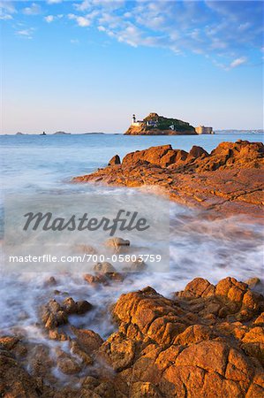 View of Louet Island, Bay of Morlaix, Finistere, Bretagne, France