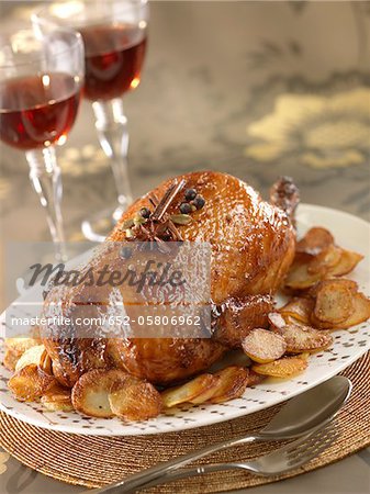 Duck glazed with spicy honey Duck glazed with spicy honey