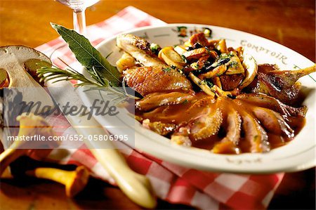 Roast Mallard duck with mushrooms Roast Mallard duck with mushrooms