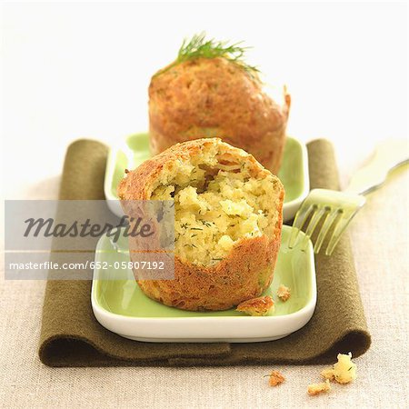 Fennel and dill individual savoury cakes