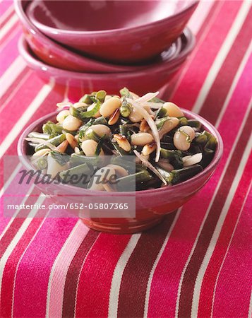 Dried white bean and green bean salad