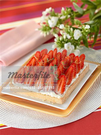 Tarte aux fraises et mascarpone