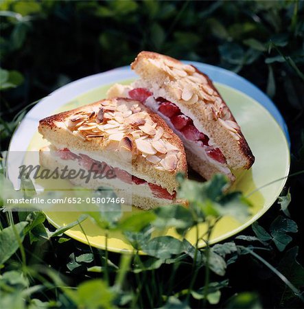 Sweet strawberry sandwich
