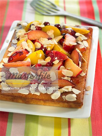 Plum,almond and cherry tart Plum,almond and cherry tart