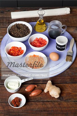 Ingredients for samossas