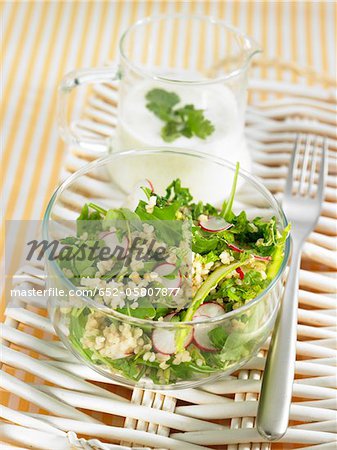 Salade Bulghour, radis, asperges, menthe et coriandre Salade Bulghour, radis, asperges, menthe et coriandre
