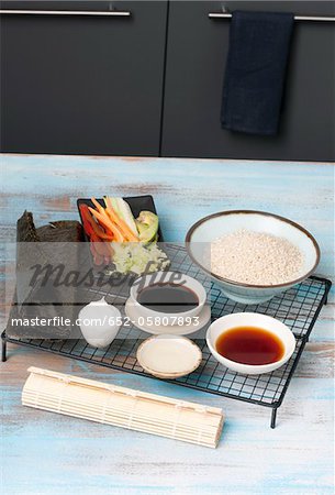 Ingredients for makis