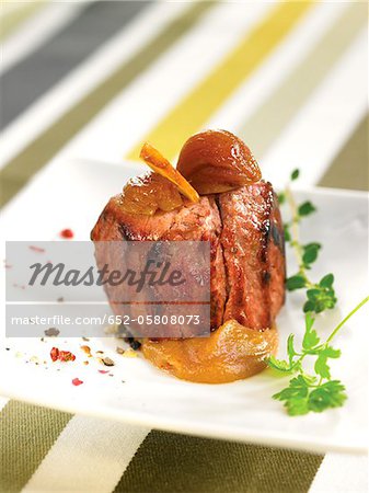 Wild boar fillet with chestnut and Brandy puree
