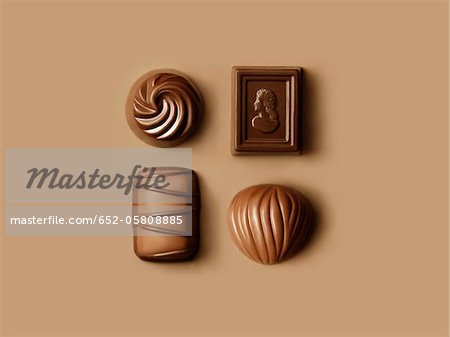 Four assorted chocolates