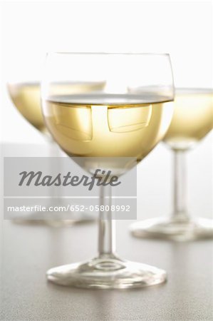 Glasses of white wine Glasses of white wine
