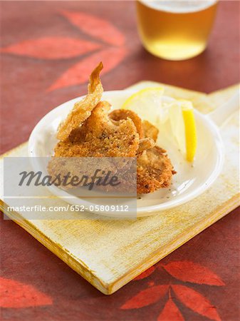 Fried breaded pleurotus mushrooms Fried breaded pleurotus mushrooms
