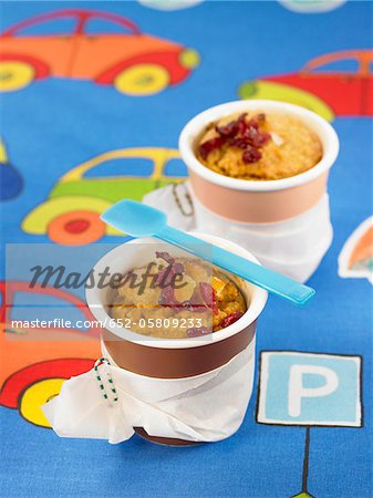 Individual apricot puddings Individual apricot puddings